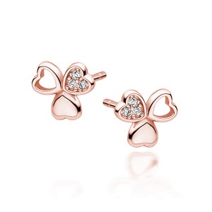 Cercei argint placati cu aur roz trifoi cu inimioare si pietre DiAmanti Z1720ERG_W-DIA (Argint 925‰ 1,1 g.) Cercei argint placati cu aur roz trifoi cu inimioare si pietre DiAmanti Z1720ERG_W-DIA (Argint 925‰ 1,1 g.)